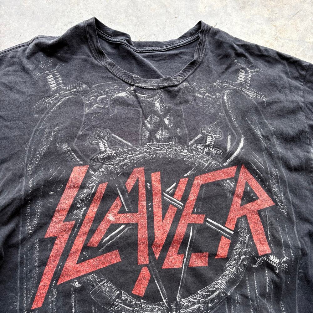 Vintage Y2K Super Faded Slayer T-shirt - Picture 4 of 6